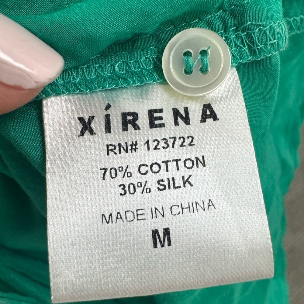 Xirena Green Topaz Arly Cotton & Silk Mini Dress, size M - Picture 5 of 7